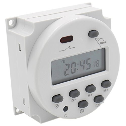Digital LCD Power Weekly Programmable Timer Relay Switch CN101A DC 24V 16 Amp SPST