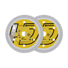 2PCS Diamond Tile Disc - 75 mm x 10 mm Arbor X-Mesh Diamond Saw Blade for Hard Ceramic Porcelain Tiles Granite