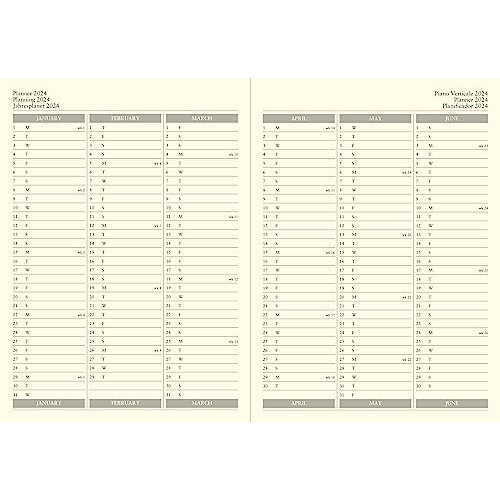 Letts Lecassa 2024 A6+ week to view diary -black 2