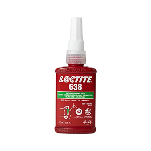Loctite 638 Agente di ritegno per boccole e cuscinetti, 50 ml