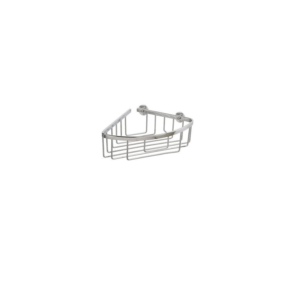 Croydex Qm785941 Slimline Aluminium Corner Bathroom Storage Basket Shower Caddy, Lifetime Rust Free Guarantee, Silver