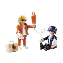 70823 Emergency Doctor/Policeman, Fun Imaginative Role-Play, PlaySets Suitable for Children Ages 4+