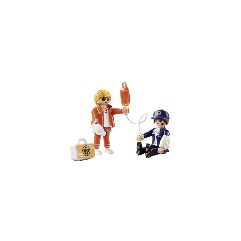 Playmobil 70823 Emergency Doctor/Policeman, Fun Imaginative Role-Play, Playsets Suitable For Children Ages 4+