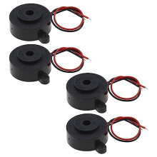 4PCS Piezoelectric Active Buzzer 85dB with Industrial Audio Inside 2-Wire Leads Electric Alarmer 12V Electronic Buzzer Alarm Sounder Continuous Beep