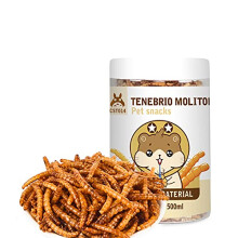 Hamsters, Food for Hedgehogs, Chinchillas, Lizards, Frogs, Birds, Hedgehogs, Snacks, Nutritious, High Protein, Cooked Breadworm, Food for Small