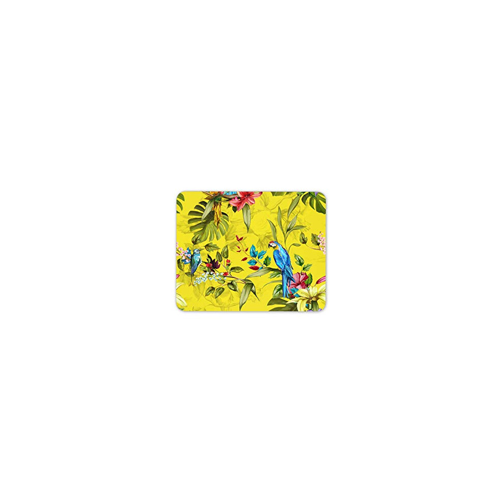Tropical Birds Mouse Mat Pad - Parrot Flowers Jungle Computer #15793 7625849193176