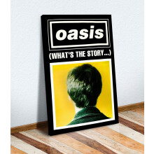 OASIS GALLAGHER WHATS THE STORY POSTER CANVAS WALL POP ART PRINT DEEP FRAMED (8in x 12in / 20cm x 30cm)