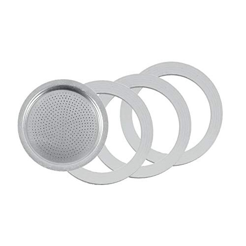 3 Rubber Seals/Rings+Filter -Replacement- Size 2 Cup Espresso Coffee Maker Moka Pot- 5.5cm (2 Cup)