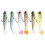 6PCS Fishing Lures Silicone Soft Swimbait 3D Paddle Tail Simulation Bait Fishing Tackle for Freshwater Saltwater Target Bass Trout Walleye Pike Snook 8