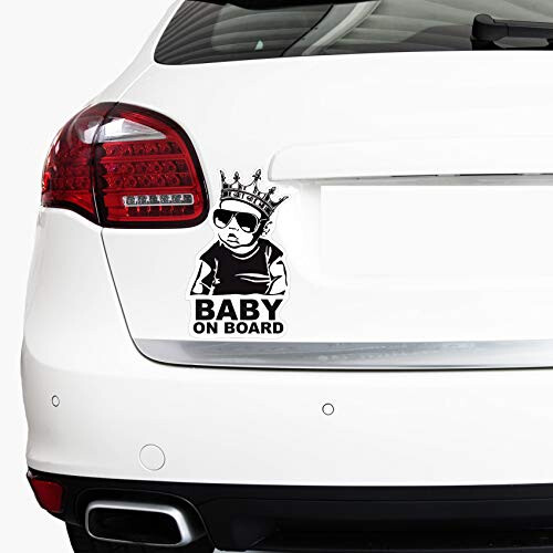Baby on Board Car Sticker 12x7 cm, Krone 1