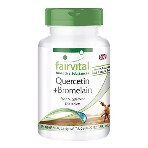 Quercetin Plus Bromelain - 120 Tablets - Vegan - Synergistic Combination - Safe Dosage