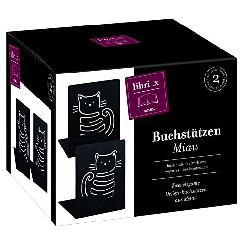 libri_x Buchstützen Miau (2er Set) 1