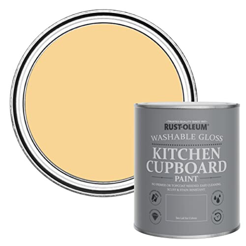 Rust-Oleum Yellow Kitchen Cupboard Paint in Gloss Finish - Mustard 750ml