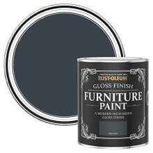 Black Furniture Paint in Gloss Finish - Black Sand 750ml