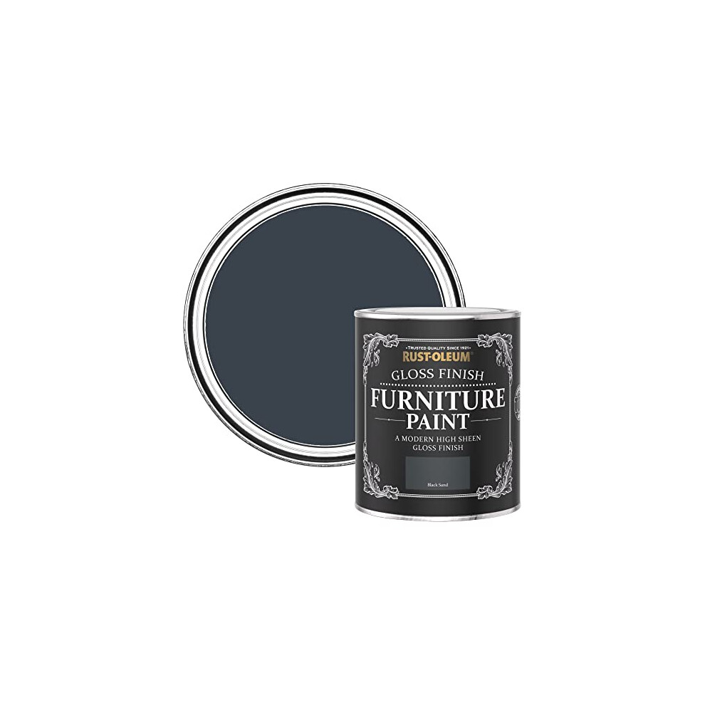Rust-Oleum Furniture Paint In Gloss Finish - Sand 750Ml Black