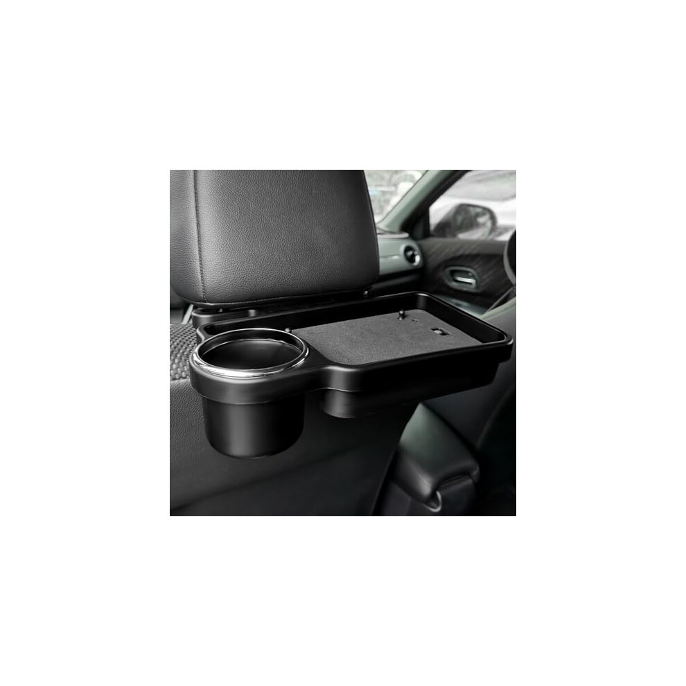 Car Headrest Cup Holder, Multifunctional Foldable Car Rear Seat Back Organizer Cup Plate Storage Box Tablet Holder For Drink Pocket Food Tray 720707202247