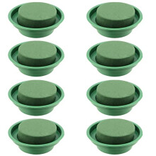 8 Pack Floral Foam Bowl 4.7 Inch/12cm, Round Floral Foam Block with Tray, Flower Arrangement Foam for Wedding, Florist, Floral Arrangements and DIY
