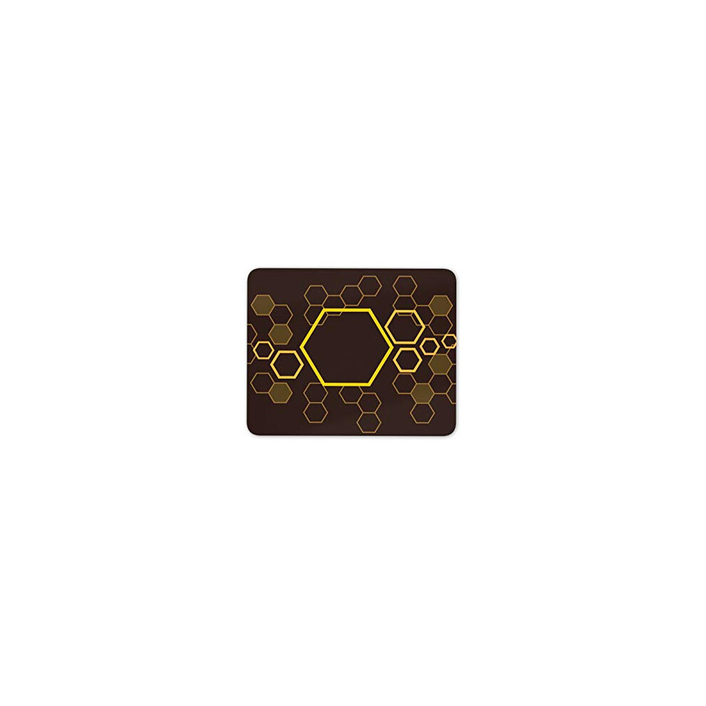 Hexagon Shape Mouse Mat Pad - Honeycomb Bee Hive Computer #15667 Gold 7625837745141