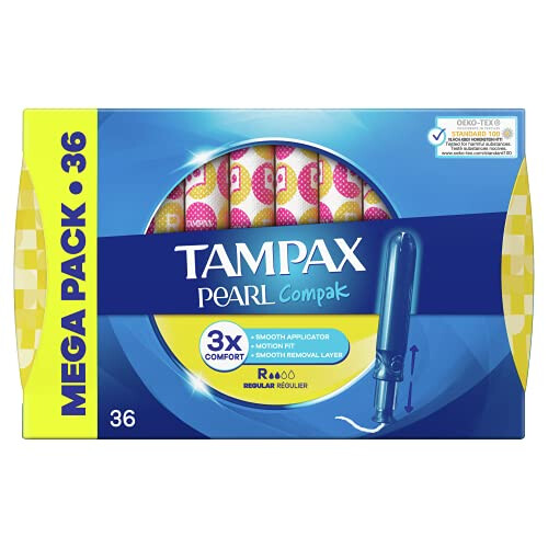 Pearl Compak Regular Tampons With Applicator X 36 1