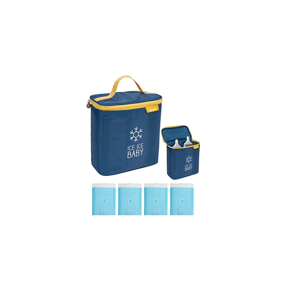 Koo-Di Ice Ice Baby Thermal Cooler | Insulated Baby Bottle Bag | Inc. 4 X Aeroplane Friendly Cooler Packs | Travel Bottle Bag | Keeps Food & Drink Cool