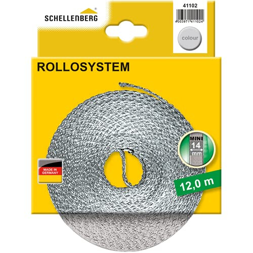 44501 Roller Shutter Strap for Window (Width: 14 mm, Mini System: 4.5 m), Grey, 41102