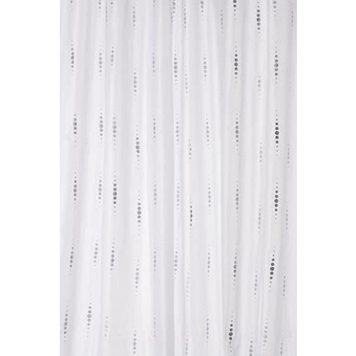 Shower Curtain, White and Silver, 1800x1800, AF671040H