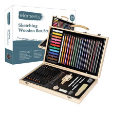 Wooden Art Set with Mannequin - Professional Artists Colouring, Painting, Drawing and Sketching Supplies Case Kit for Beginners for Artists, Adults,