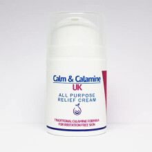 Calm and Calamine UK | All-Purpose Relief Cream | Calamine Cream for Itchy Skin, Irritated Skin Relief, Prickly Heat and Rashes (50ml)