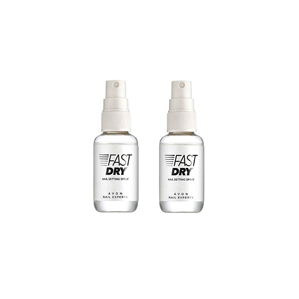 Pack of 2 Avon Nail Experts Fast Dry Nail Setting Spray - 60 seconds to touch dry - 2 x 50ml