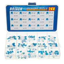 15 Values 150 Pcs 2KV / 100pF to 10nF High Voltage DIP Ceramic Capacitor Assortment Kit