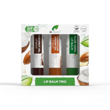 Lip Balm Gift Set, Moisturising, SPF 15, Assorted Multipack with Aloe Vera, Argan Oil, Coconut Oil, Natural, Vegetarian, Cruelty-Free, Paraben &