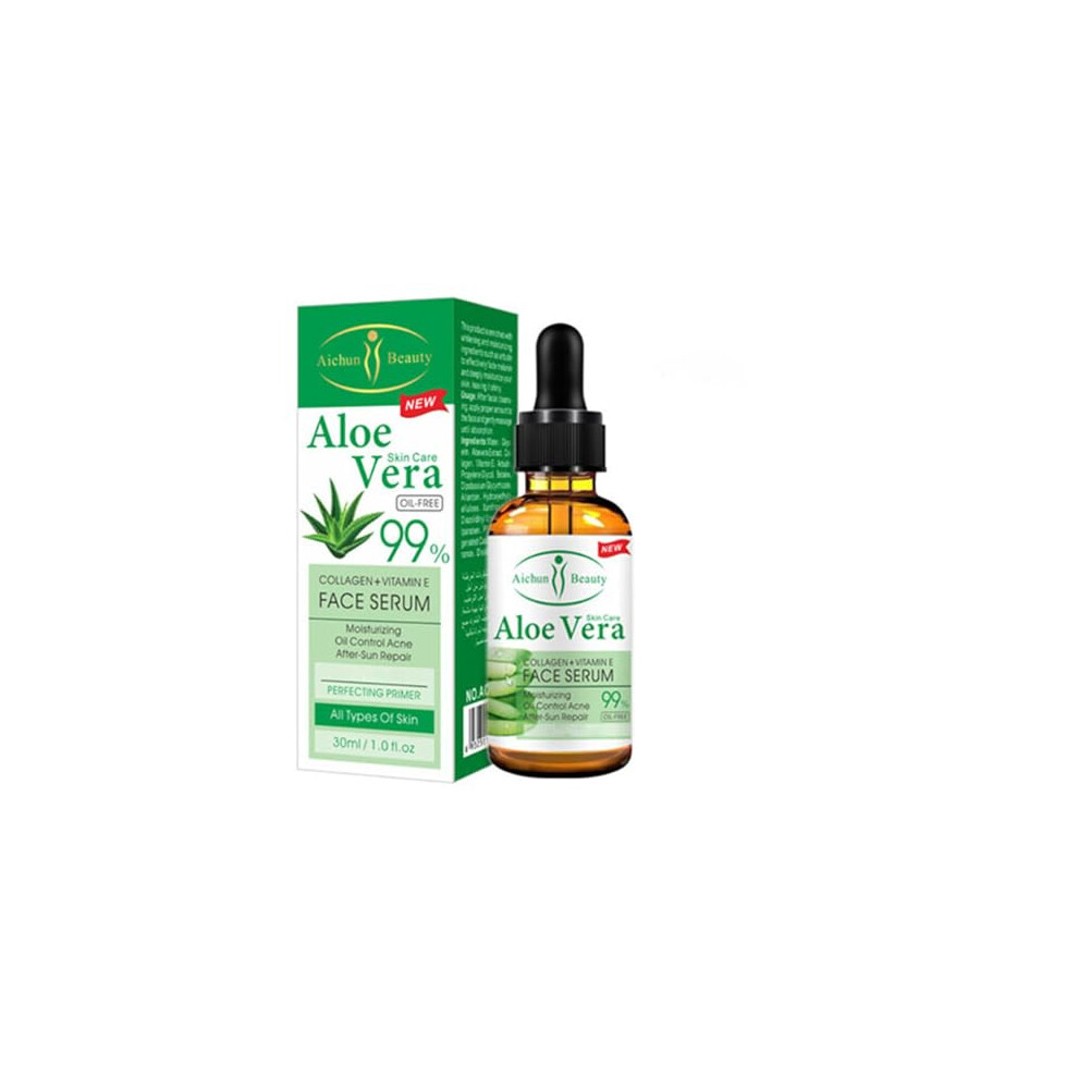 Aichun Beauty Serum 99% Vitamin E Collagen Face Whitening Lifting Smoothing Oil Control Acne Perfecting Primer 4 Type (#01 Aloe Vera)