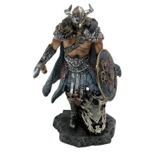 Viking Warrior Dragon Slayer Resin Statue - Home Decor, Office Desk, or Gift for Living Room, Porch, and Desktop Arrangement