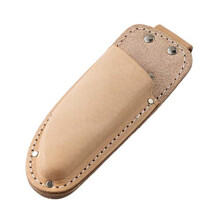 Leather Holster for Pruning Shears with Belt Loop MADE IN JAPAN, Japanese Bonsai Garden Scissors Holder, Durable Sheath Pouch - Beige