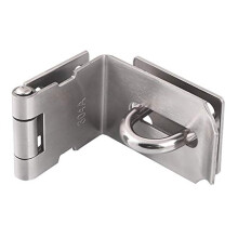 4 Inch Door Hasp Latch 90 Degree, Stainless Steel Safety Right Angle Padlock Hasp Locking Latch Security Door Clasp Hasp Lock Latch for
