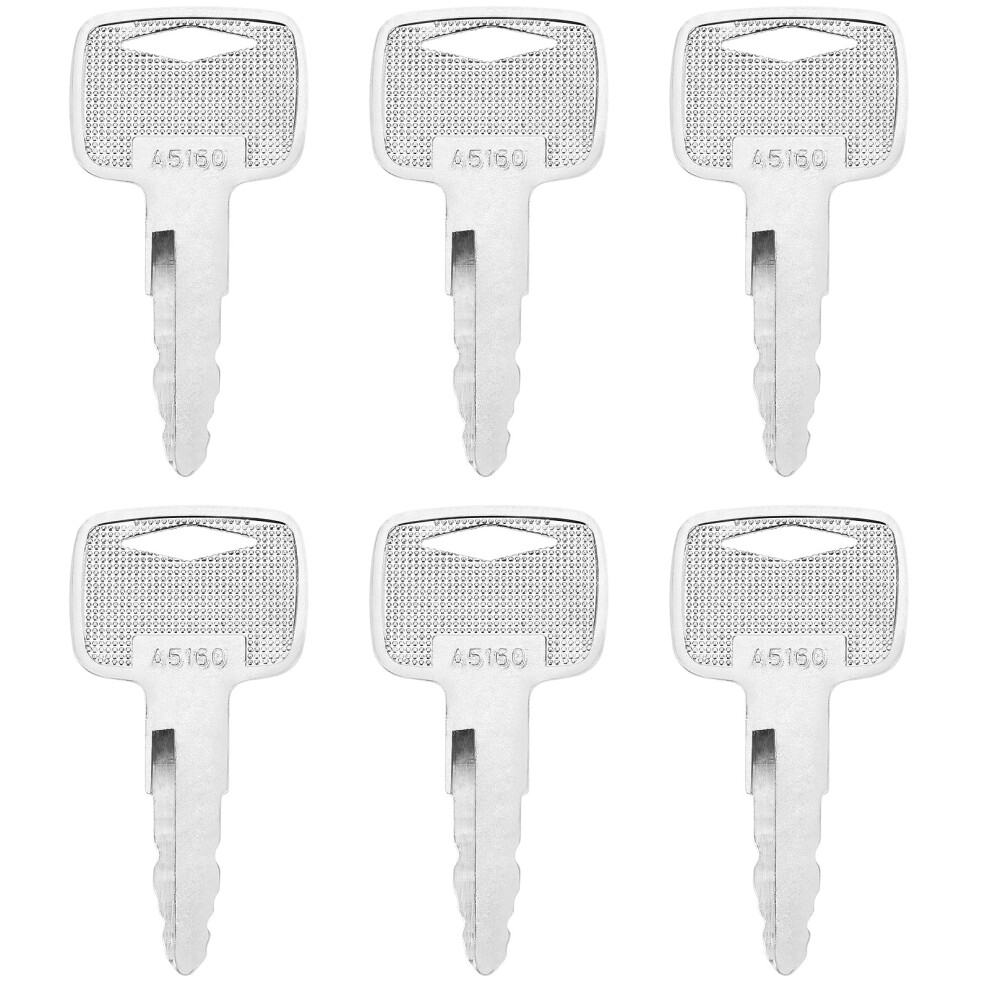 6Pcs Ignition Keys A5160 Forklift Ignition Key 91A07-01910 Truck Ignition Starter Key Compatible With Mitsubishi Forklift Compatible With Caterpillar 4895243580381