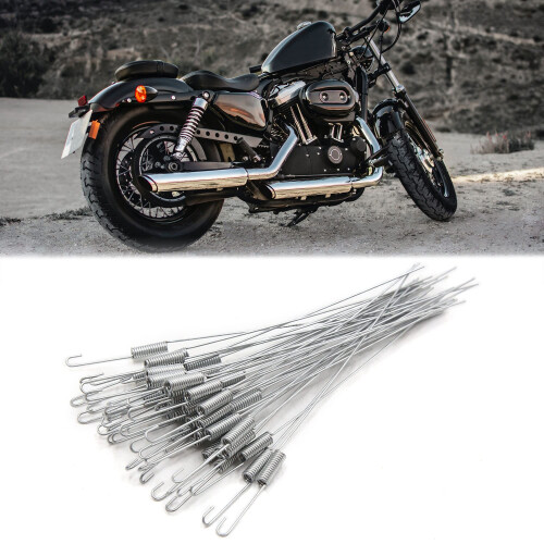 43pcs Silver Tone 155mm Length Brake Throttle Return Spring for Motorcycle Car 1