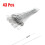 43pcs Silver Tone 155mm Length Brake Throttle Return Spring for Motorcycle Car 3