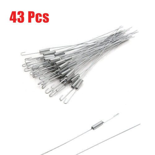 43pcs Silver Tone 155mm Length Brake Throttle Return Spring for Motorcycle Car 2