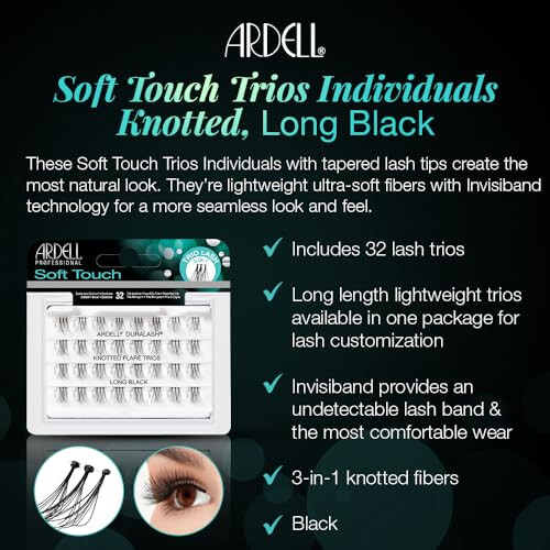 Ardell Soft Touch Trios Individuals pitkδ musta 1