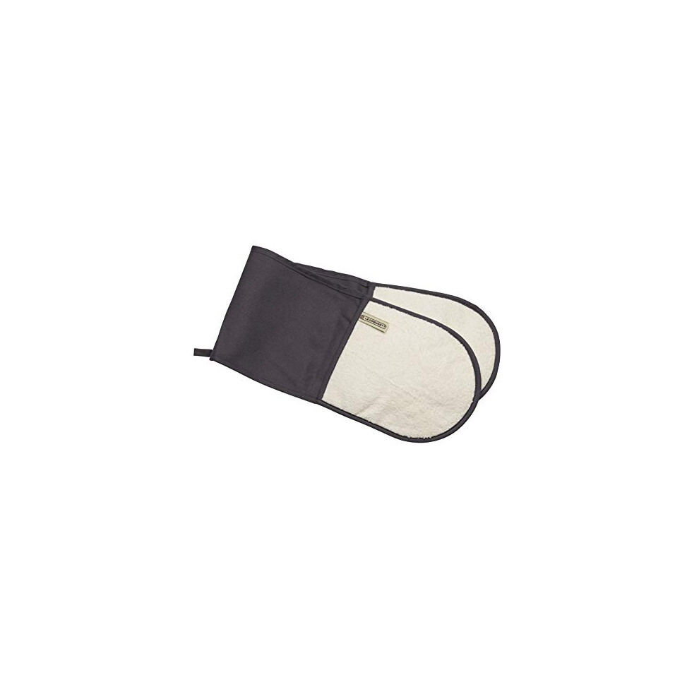 Le Creuset 4-Layered Textile Double Oven Gloves, Stain Resistant, Flint, 95001000444000