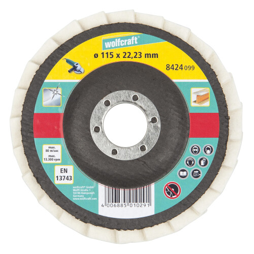 wolfcraft Felt Lamellar Flap Disc I 8424099
