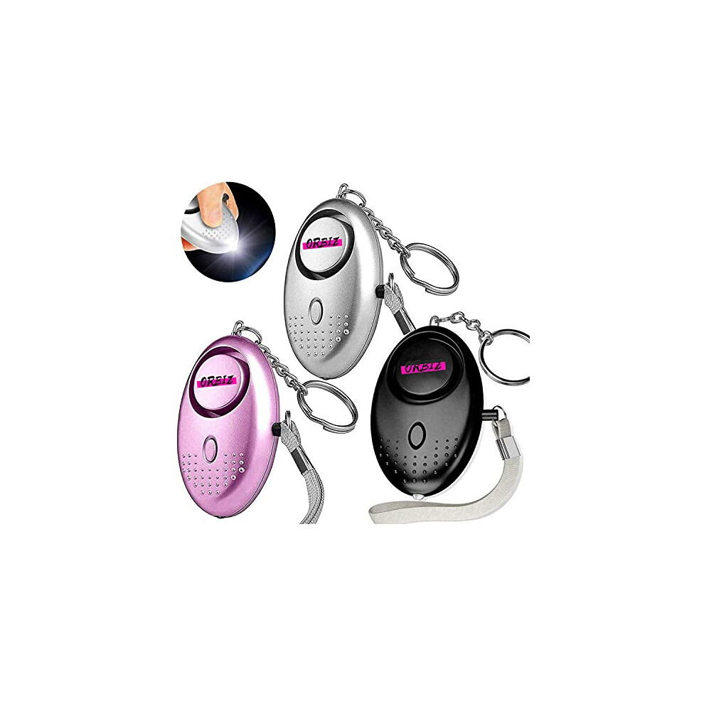Self Defence Key Chain 3 Pack Self Defence Police Gadgets Approved Key Chain Rape Alarm Panic Alarm Cool Gadgets With Flashlight Keyring For Women 5060598676679
