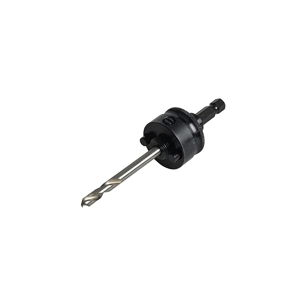 A10E Hole Saws Arbor - 32-210mm Quick Hitch Screw Thread Hex Shank Arbor with 6.35mm High Speed Pilot Drill Bit - Quick Change Mandrel