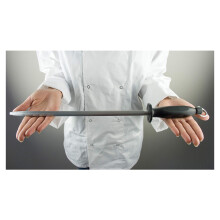 14" ROUND SHARPENING STEEL COMMERCIAL GRADE BY DOLOMITEN INOX