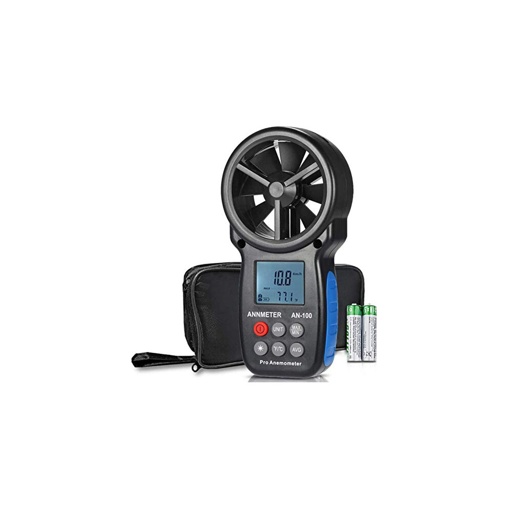 Digital Anemometer,Handheld Wind Speed Meter,Airflow Gauge Measures Wind Velocity Temperature For Hvac Cfm,Weather Tester With Wind Chill Backlight 774298481949