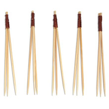 - Bamboo Trident Picks - Brown Wire - for CateBrown Events, Holiday's, Restaurants or Party Supplies - 3.5" - 100 Pieces