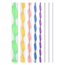 Healifty 8Pcs Mandala Dotting Tools Acrylic Twist Sticks Acrylic Rods Mandala Painting Dotting Pen Set for Rock Painting Polymer Clay Pottery Craft