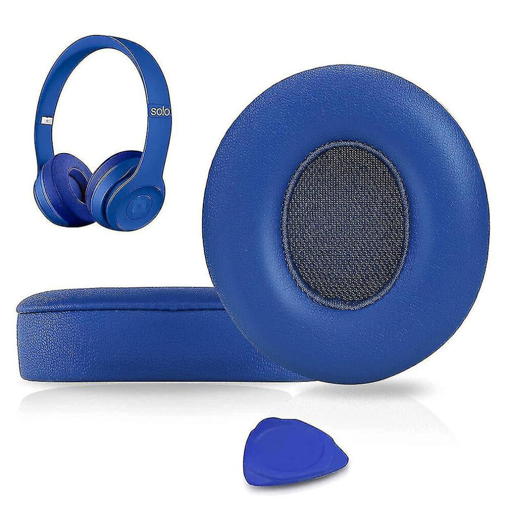 Blue (Blue) Earpads Cushions Replacement Compatible With Beats Solo 2