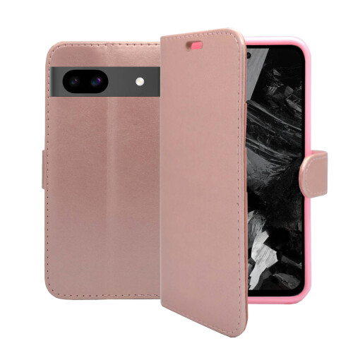 (Rose Gold) For Google Pixel 8A Wallet Flip PU Leather Case 2